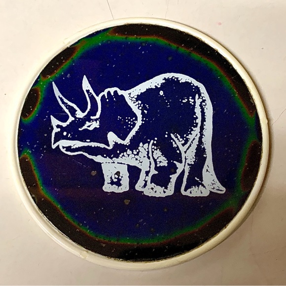 1980s Vintage Triceratops Dinosaur Thermal Heat Activated DYNO DISK - Picture 2 of 9